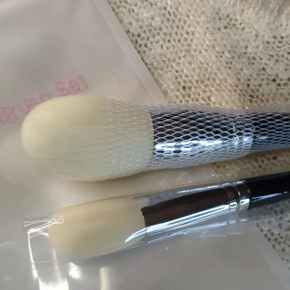SLMISSGLAM Black & Silver Brush Set 8 items